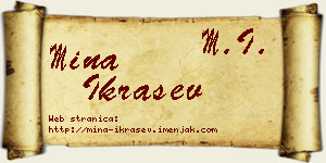 Mina Ikrašev vizit kartica